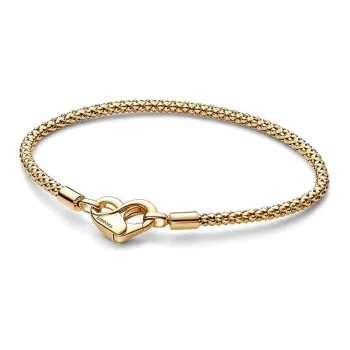 Pandora Gold Plated Copper Silver Alloy Bracelets Women's Gold