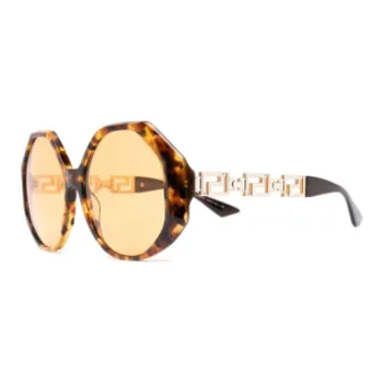 VERSACE Eyewear Round-frame Tortoiseshell Sunglasses