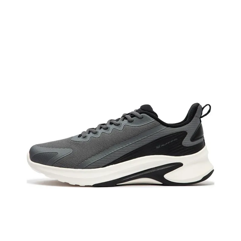 361° Durable Breathable Low Top Running Shoes Men's Gray White-0
