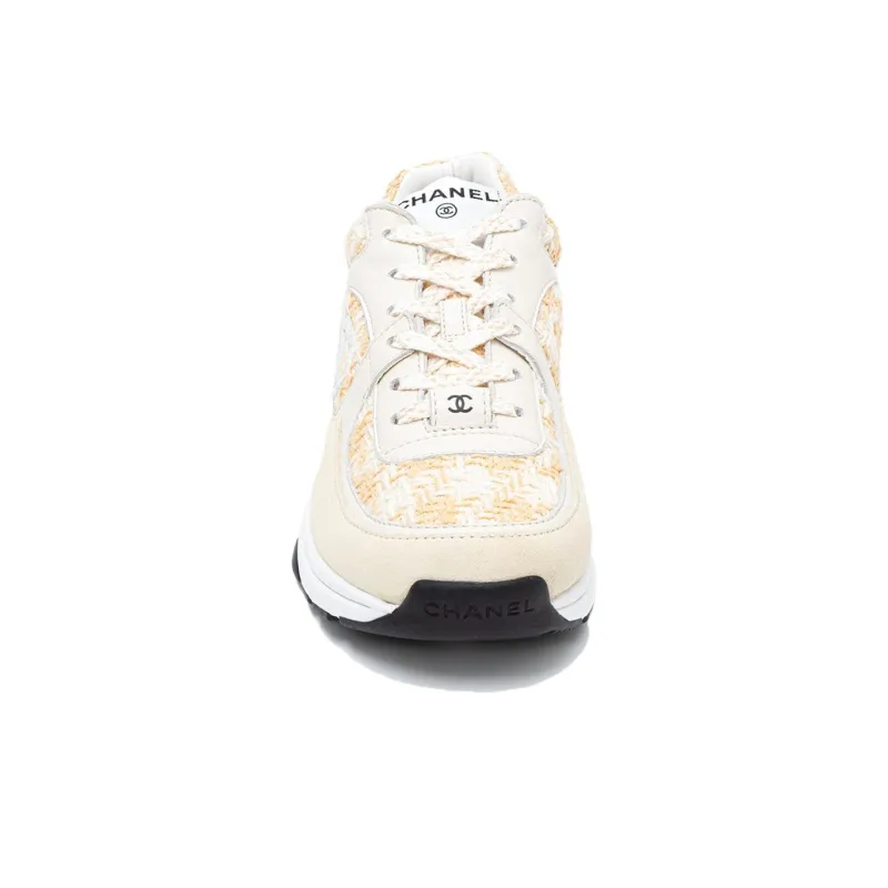 CHANEL Low Top Casual Shoes Women's Orange Beige-3