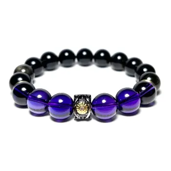 MOUNTAINS AND MANS Obsidian Jade Bracelets Unisex