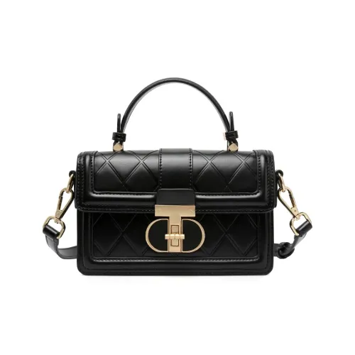 TUCANO PU With Leather Crossbody Handbag Trumpets Women's Classic Black