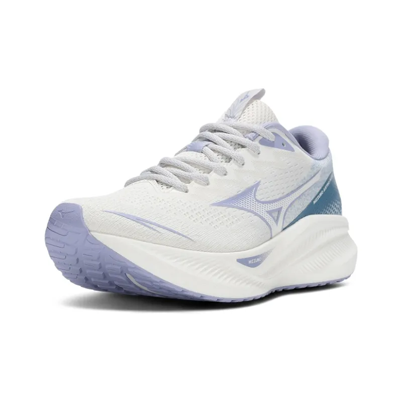 Mizuno Running Shoes Women's Low Top Cotton White/Light Purple-1