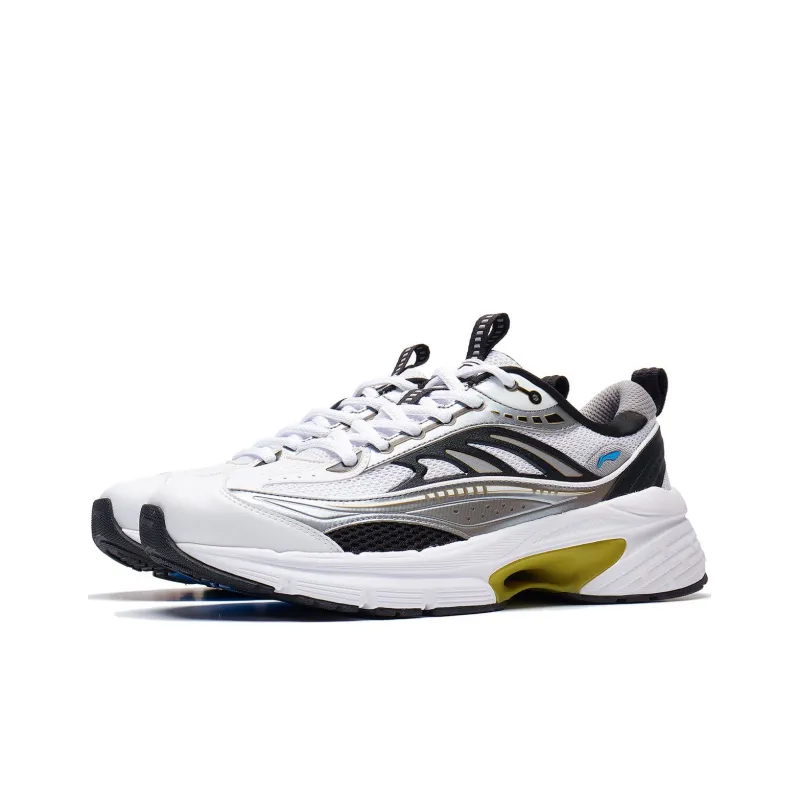 LiNing Comet LITE Cushioning Anti Slip And Wear Resistant Support Low Top Casual Shoes Men's Gray Red White-2