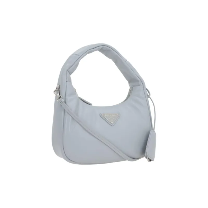 PRADA Lambskin Crossbody Bag, Shoulder Bag Women's Light Blue-1