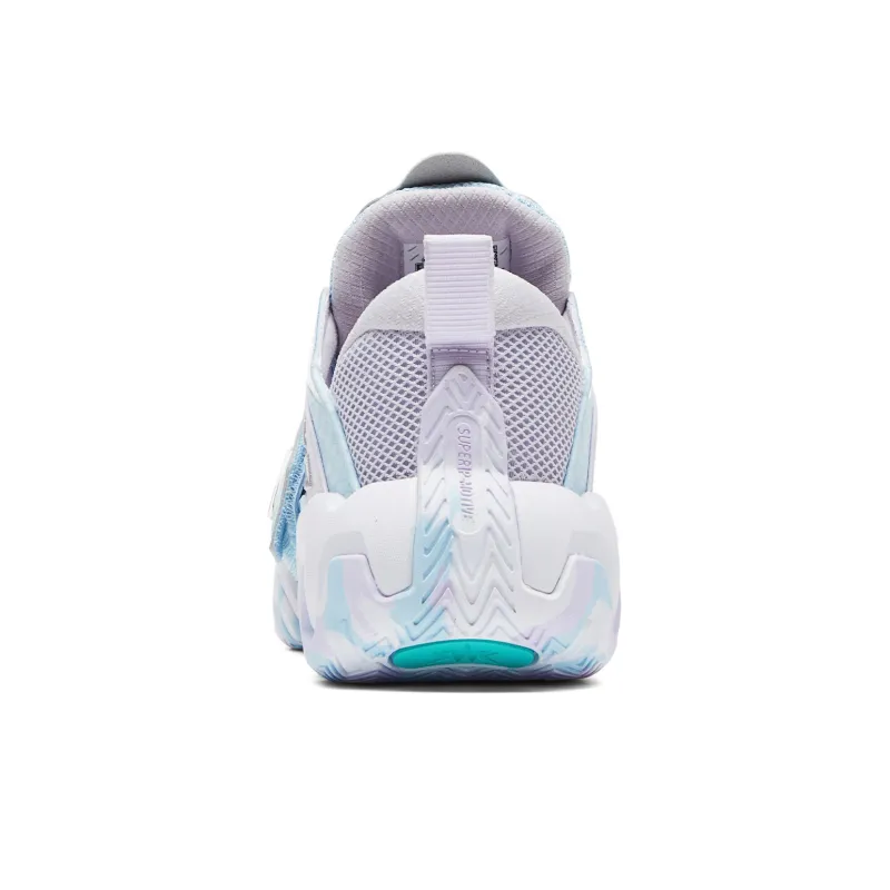 PEAK Rockman 1.0 V2 Sea Salt Ice Cream Color Scheme Cushioning Rebound Low Top Basketball Shoes Men's Fine Blue-4