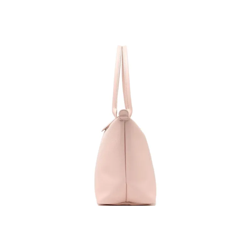 LONGCHAMP Le Pliage Cowhide Patchwork Canvas Tote Bag, Shopping Bag, Handbag, Shoulder Bag Women's Pink-4
