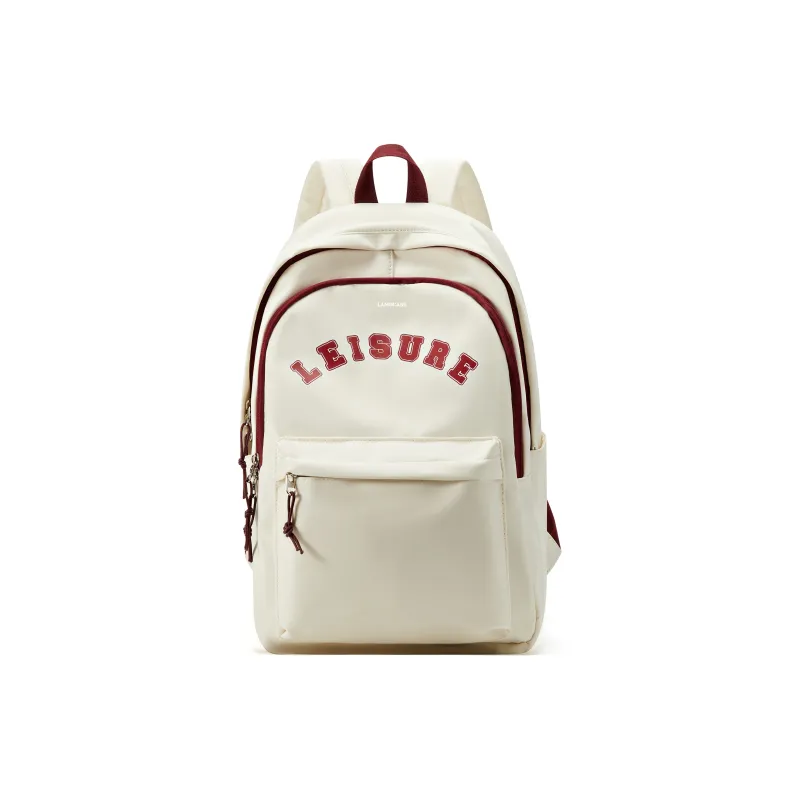 LANDCASE Fabric Laptop Backpack Unisex Burgundy/Black/Blue/Red White-1