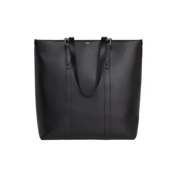 CELINE Cabas Calfskin Tote Bag, Shopping Bag, Handbag Men's Black