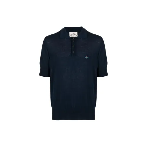 Vivienne Westwood Polo Shirts Men Marine Blue