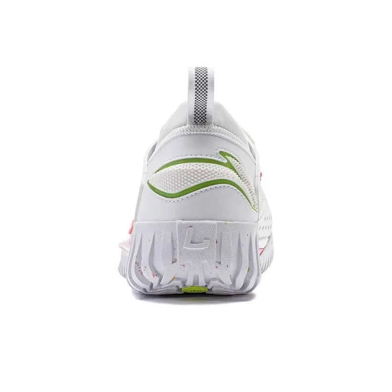 LiNing Anti-5 Low Cushioned Wear-Resistant Lightweight Low-Top Basketball Shoes Unisex White Red Yellow-4