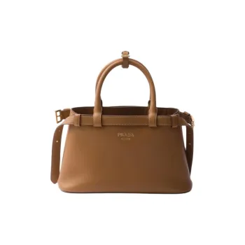 PRADA Leather Shoulder Bag, Crossbody Bag, Handbag Small Size Women's Caramel