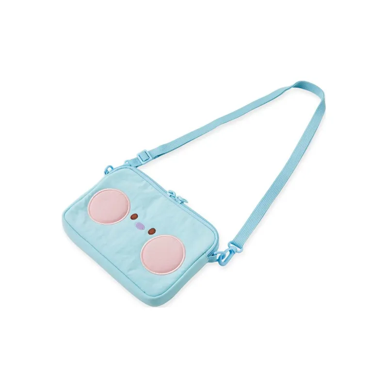 LINE FRIENDS BT21 Nylon Crossbody Storage Bag, Travel Shoulder Bag Women's Blue-2