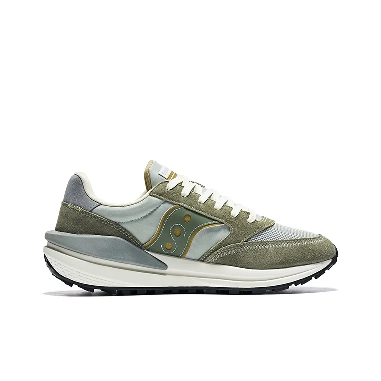 Saucony JAZZ RENEW Anti Slip Wear Resistant Low Top Casual Running Shoes Unisex Gray Green-1