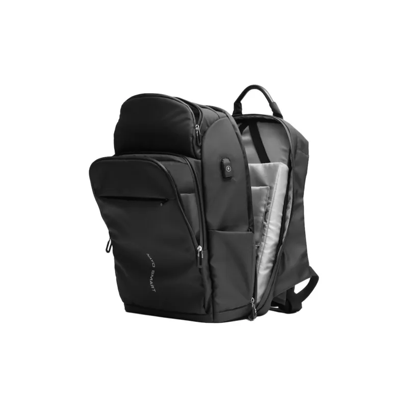 NAYO SMART Polyester Backpack Large Size Unisex Black-1