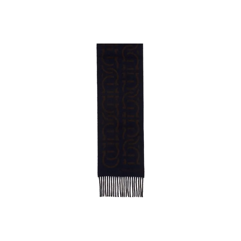 Ferragamo Gancini print Wool blend Scarf-0