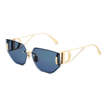 DIOR Irregular Shape Sunglasses Women's Gold