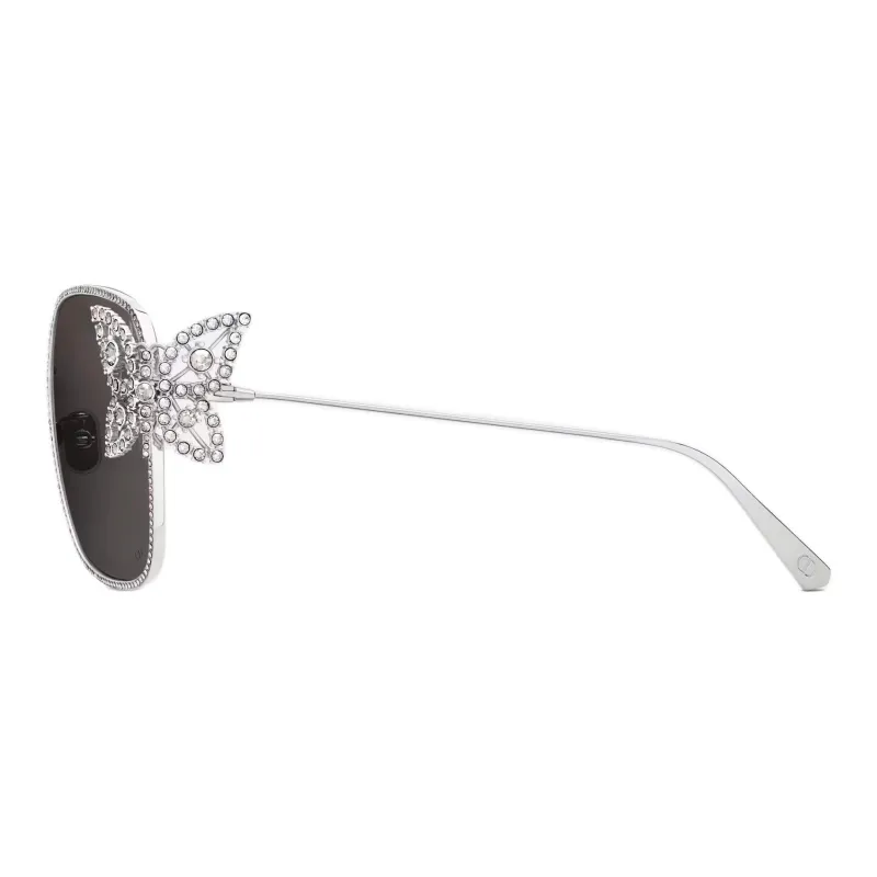 DIOR Metal Square Sunglasses Women's Silver-2