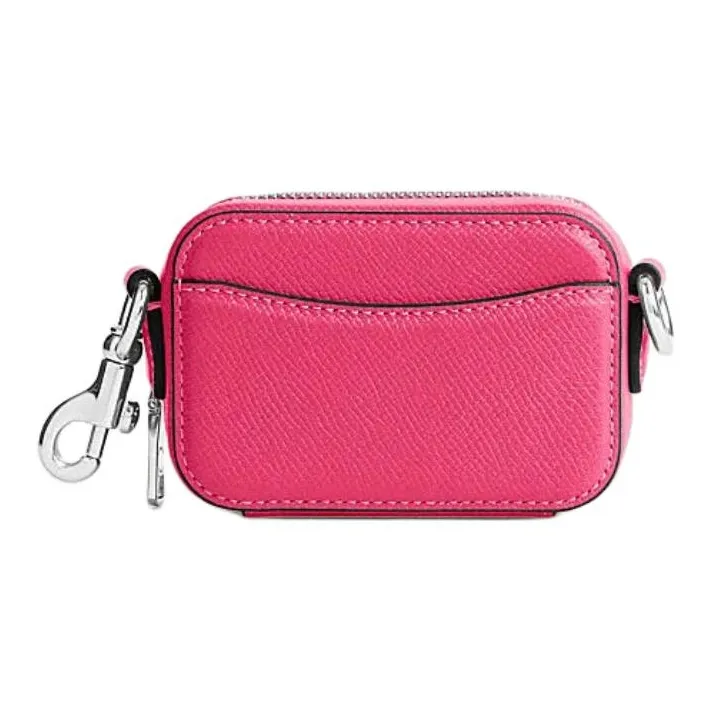 COACH Cow Leather Camera Bag, Shoulder Bag, Crossbody Bag Mini Women's Bright Plum Red-1