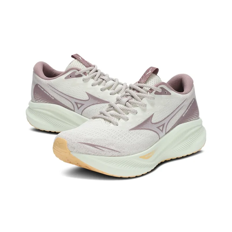 Mizuno Cushioning Slip Resistant Breathable Rebound Low Top Running Shoes Women's Road Turn Pink Color Scheme-2