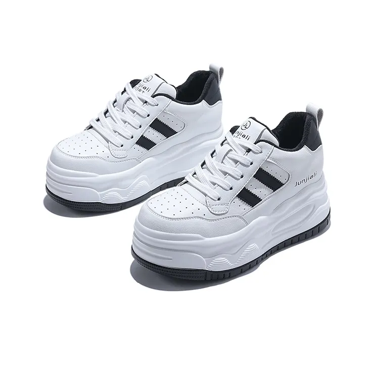 Junjali Wear-Resistant Lightweight Height Increasing Low-Top Casual Shoes Women's-4