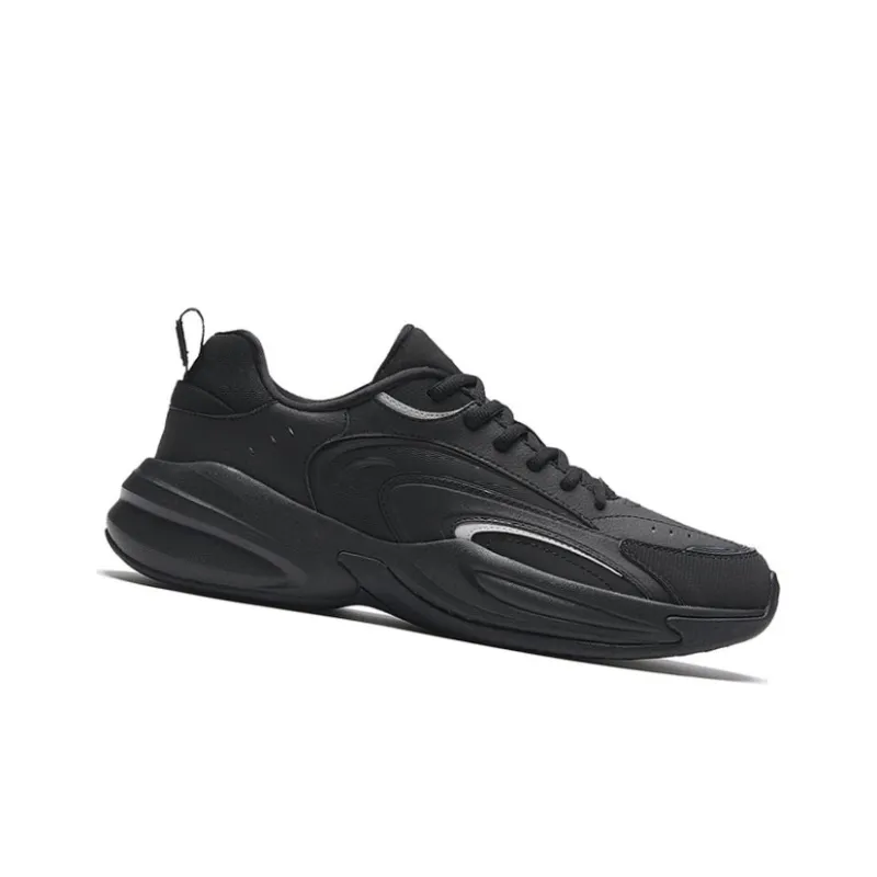 Anta ACE Anti Slip And Wear Resistant Breathable Low Top Chunky Sneakers Men's Black Gray-1