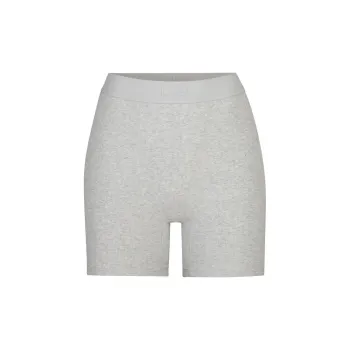 SKIMS COTTON RIB BOXER Boxer Shorts Women's 1 Pack Light Heather Grey