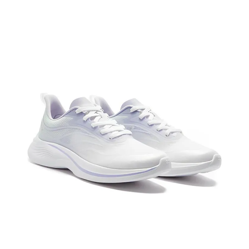 QIAODAN Light Speed 3.0 Anti Slip And Wear Resistant Breathable Low Top Running Shoes Women's Purple Green-3