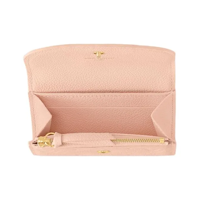 LOUIS VUITTON Cow Leather Wallet Women's Shamal Pink Red-3
