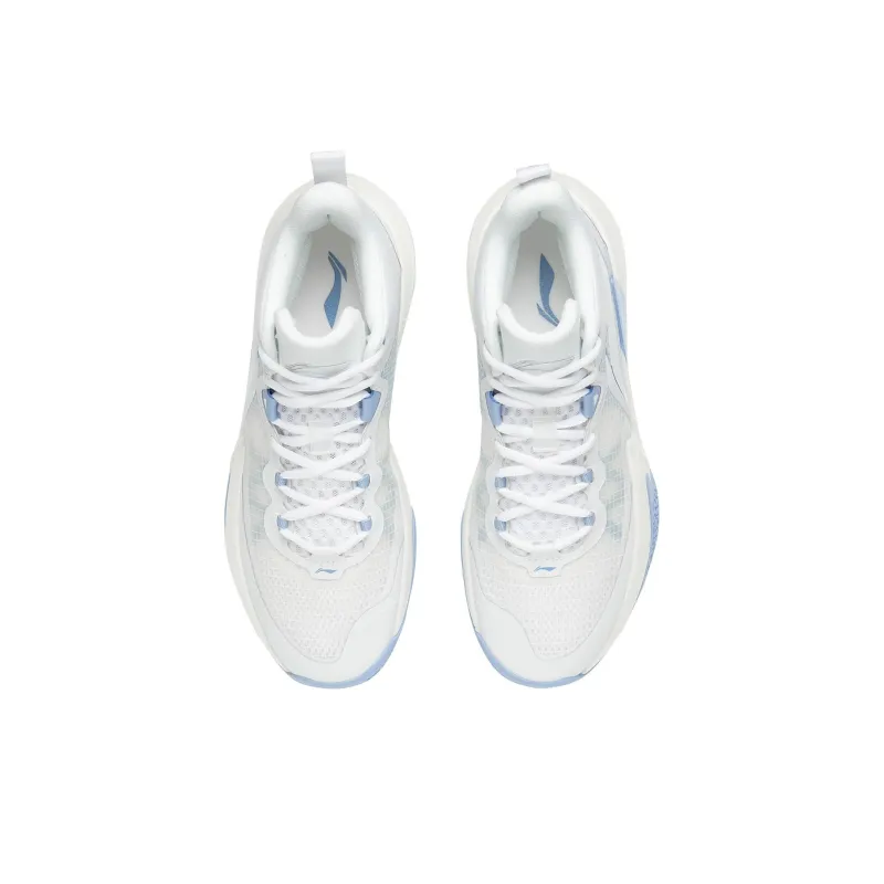 LiNing Cushioning, Slip Resistant, Abrasion Resistant, Breathable Coverage Low Top Basketball Shoes Men's White Blue-3