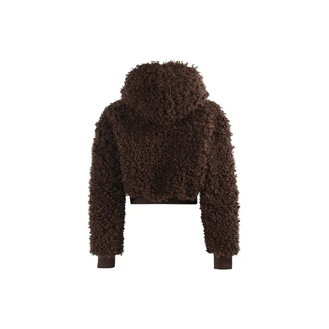 JYOSEI Velvet feel Coat Women's Brown-1
