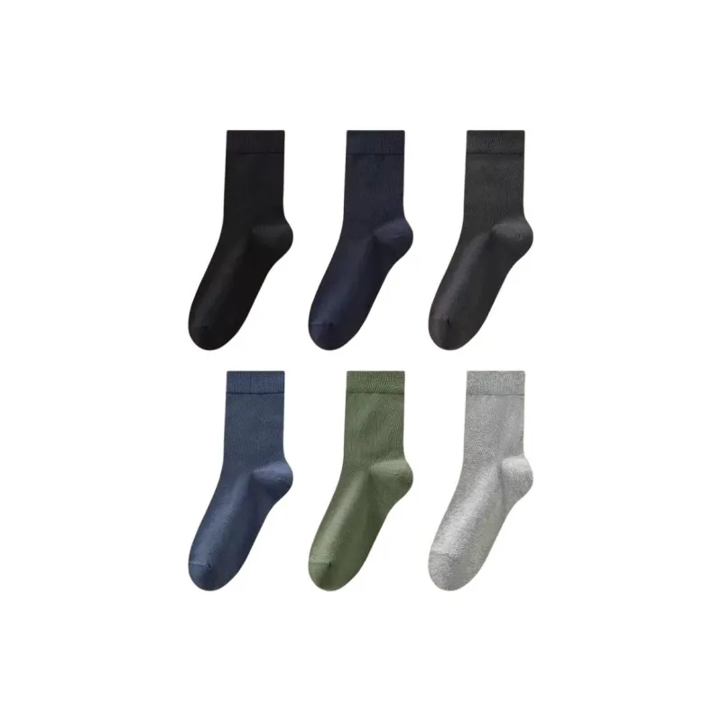 H-YXIANG FW23 Mid-Calf Socks Men's 6 Pack-6