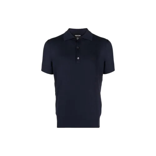 TOM FORD Polo Shirts Men Navy