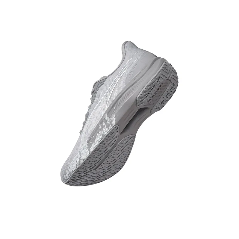 DO WIN Anti Slip And Wear Resistant Breathable Low Top Full Length Carbon Plate Running Shoes Unisex Gray White-2