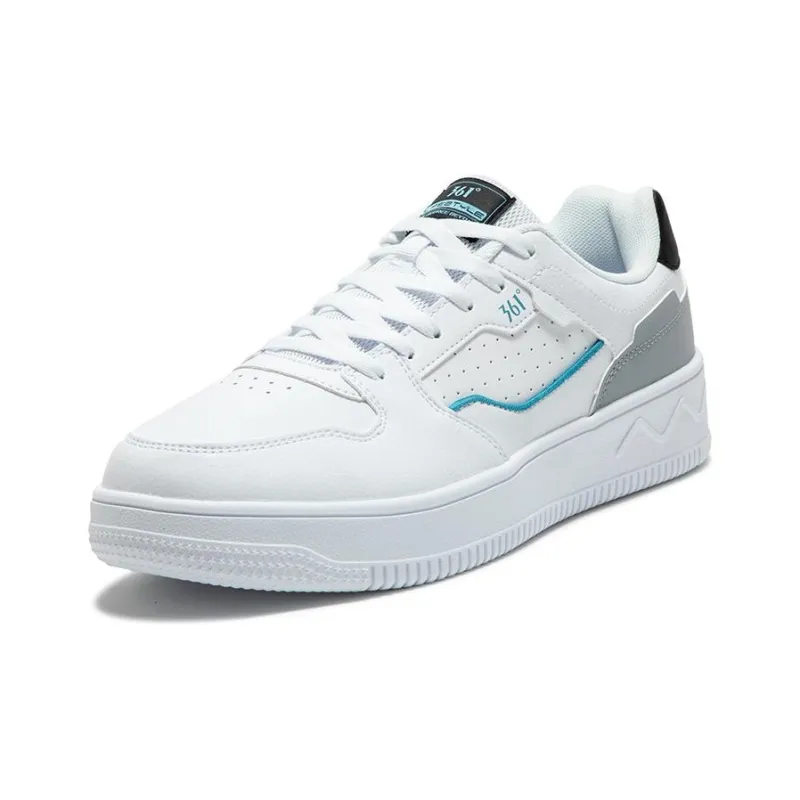 361° Abrasion Resistant Skateboard Shoes Men's White Gray-1