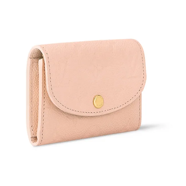 LOUIS VUITTON Cow Leather Wallet Women's Shamal Pink Red-1