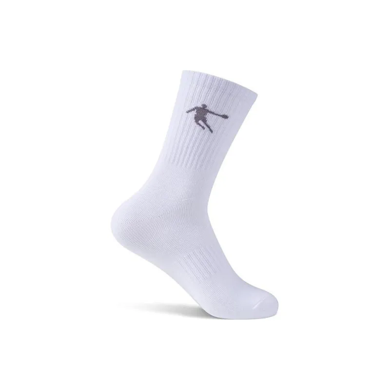 QIAODAN Knee High Socks Men's 3 Pack White-2