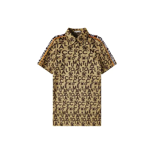 C'N'C Short-Sleeved Dresses Women's Brown Floral Pattern