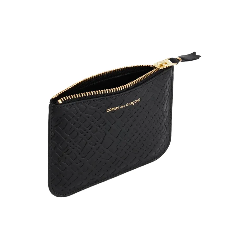 CDG Cow Leather Wallet Women's Black-1
