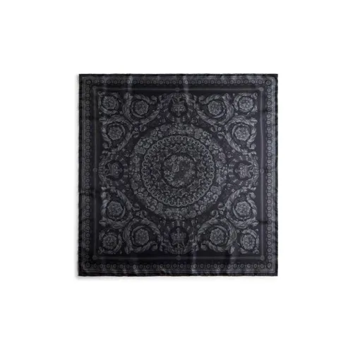 VERSACE Silk Scarves Men's Black