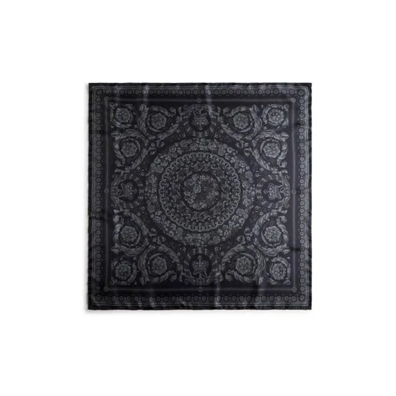 VERSACE Silk Scarves Men's Black-0