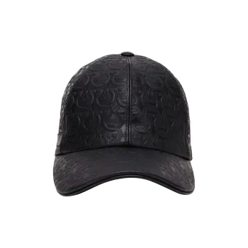 Ferragamo Gancini Leather Cap