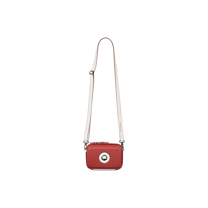 DELSEY PC Cell Phone Pouch Small Square Bag Handheld Shoulder Bag Crossbody Bag Small Size Unisex Terracotta-1