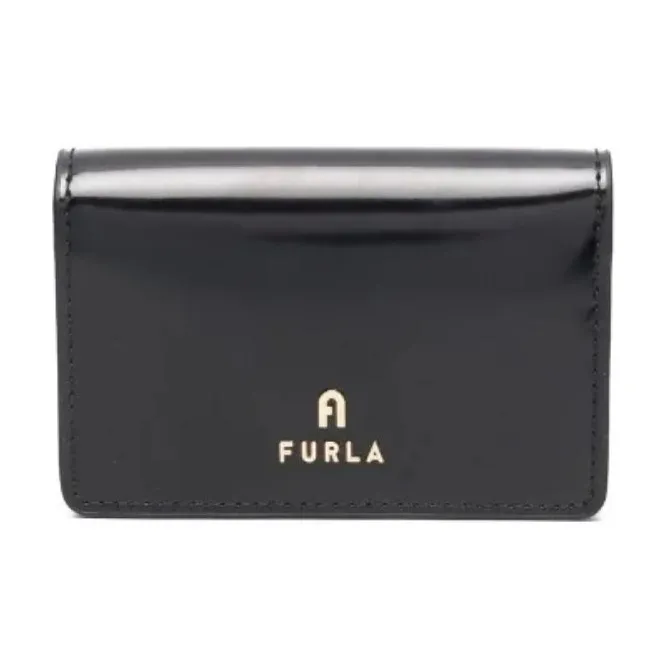 Furla Calfskin Wallet Women's Obsidian Black Color-0