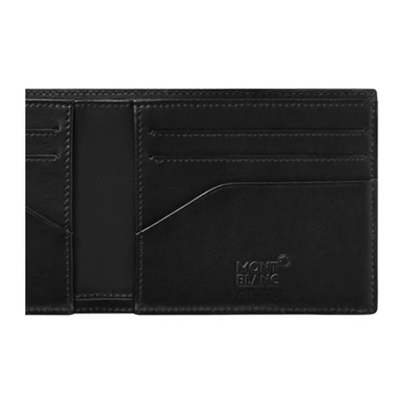 MONTBLANC Cow Leather Wallet Men's Blue/Black-4