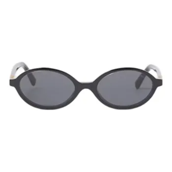 MIU MIU Acetate Irregular Shape Sunglasses Women's Black