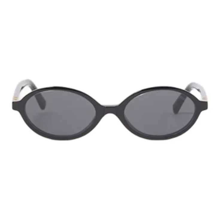 MIU MIU Acetate Irregular Shape Sunglasses Women's Black-0