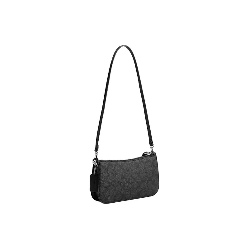 COACH LIL NAS Collaboration Artificial Leather With Cow Leather Shoulder Bag, Handbag, Shoulder Bag Unisex Black-1