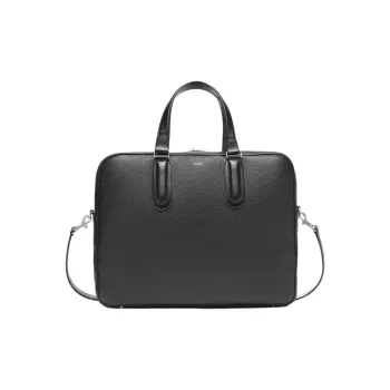 BALLY Grained Leather Handbags Briefcases Men's Black