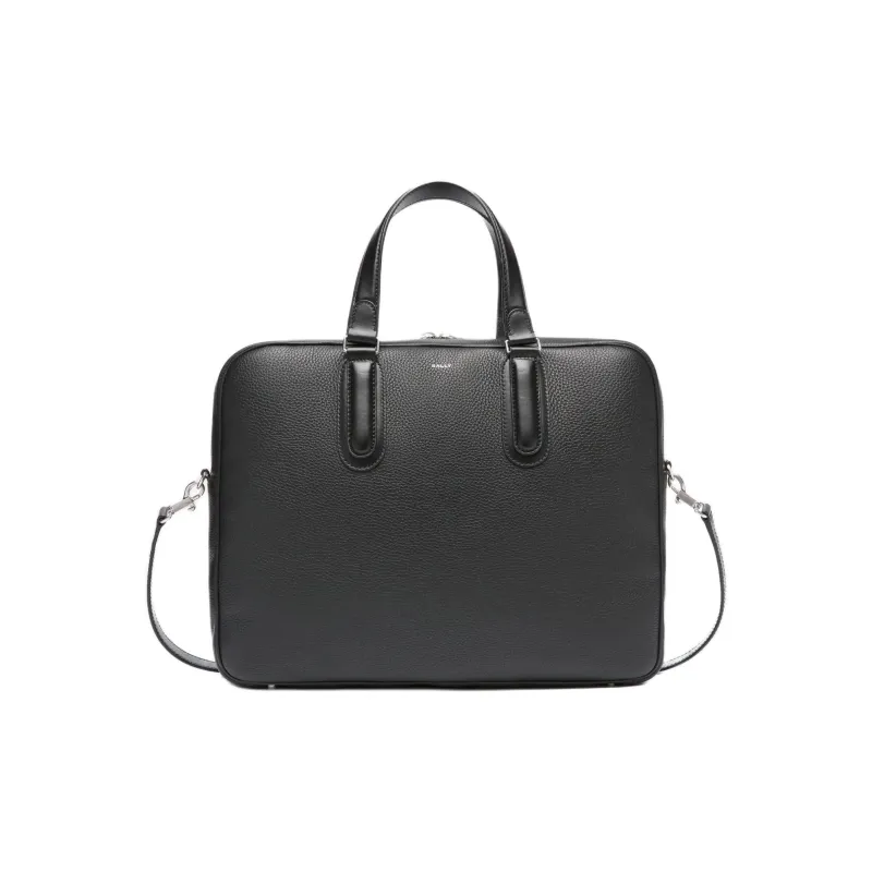 BALLY Grained Leather Handbags Briefcases Men's Black-0